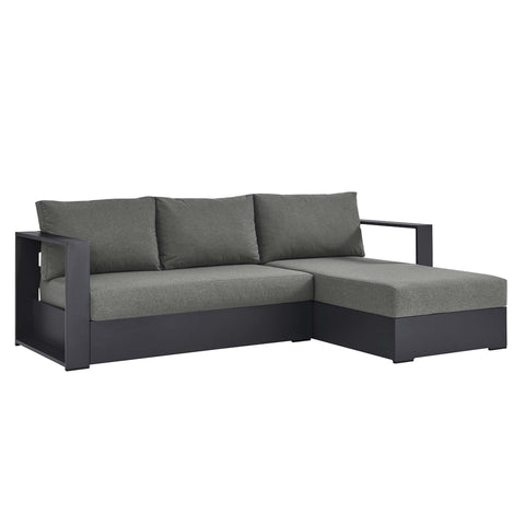 Modway Tahoe 2-Piece Outdoor Patio Powder-Coated Aluminum Right-Facing Chaise Sectional Sofa Set  