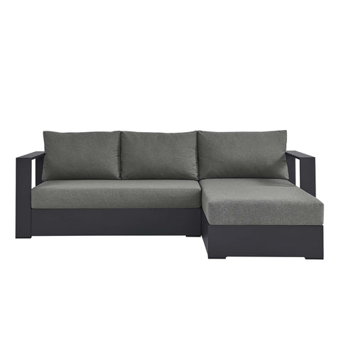 Modway Tahoe 2-Piece Outdoor Patio Powder-Coated Aluminum Right-Facing Chaise Sectional Sofa Set  