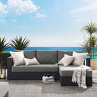 Modway Tahoe 2-Piece Outdoor Patio Powder-Coated Aluminum Right-Facing Chaise Sectional Sofa Set