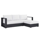 Modway Tahoe 2-Piece Outdoor Patio Powder-Coated Aluminum Right-Facing Chaise Sectional Sofa Set  