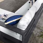 Modway Tahoe 2-Piece Outdoor Patio Powder-Coated Aluminum Right-Facing Chaise Sectional Sofa Set
