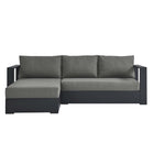 Modway Tahoe 2-Piece Outdoor Patio Powder-Coated Aluminum Left-Facing Chaise Sectional Sofa Set