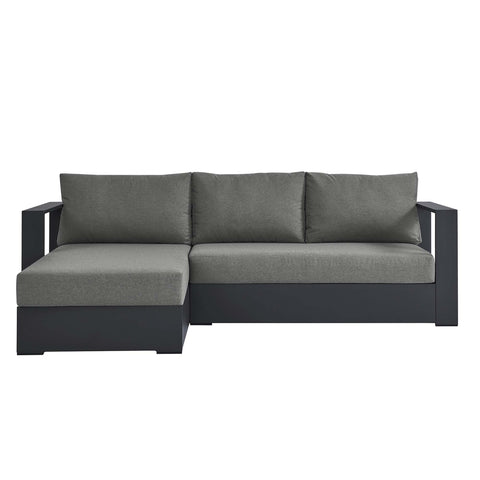 Modway Tahoe 2-Piece Outdoor Patio Powder-Coated Aluminum Left-Facing Chaise Sectional Sofa Set  