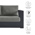 Modway Tahoe 2-Piece Outdoor Patio Powder-Coated Aluminum Left-Facing Chaise Sectional Sofa Set
