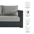 Modway Tahoe 2-Piece Outdoor Patio Powder-Coated Aluminum Left-Facing Chaise Sectional Sofa Set