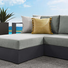 Modway Tahoe 2-Piece Outdoor Patio Powder-Coated Aluminum Left-Facing Chaise Sectional Sofa Set