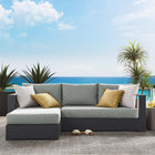 Modway Tahoe 2-Piece Outdoor Patio Powder-Coated Aluminum Left-Facing Chaise Sectional Sofa Set