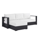Modway Tahoe 2-Piece Outdoor Patio Powder-Coated Aluminum Left-Facing Chaise Sectional Sofa Set  