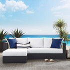 Modway Tahoe 2-Piece Outdoor Patio Powder-Coated Aluminum Left-Facing Chaise Sectional Sofa Set