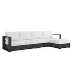 Modway Tahoe 3-Piece Outdoor Patio Powder-Coated Aluminum Right-Facing Chaise Sectional Sofa Set  