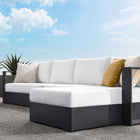 Modway Tahoe 3-Piece Outdoor Patio Powder-Coated Aluminum Right-Facing Chaise Sectional Sofa Set