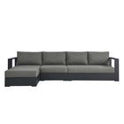 Modway Tahoe 3-Piece Outdoor Patio Powder-Coated Aluminum Left-Facing Chaise Sectional Sofa Set