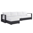 Modway Tahoe 3-Piece Outdoor Patio Powder-Coated Aluminum Left-Facing Chaise Sectional Sofa Set  