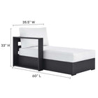 Modway Tahoe 3-Piece Outdoor Patio Powder-Coated Aluminum Left-Facing Chaise Sectional Sofa Set