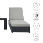 Modway Tahoe 3-Piece Outdoor Patio Powder-Coated Aluminum Chaise Lounge Set