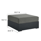 Modway Tahoe 5-Piece Outdoor Patio Powder-Coated Aluminum Sectional Sofa Set