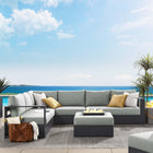 Modway Tahoe 5-Piece Outdoor Patio Powder-Coated Aluminum Sectional Sofa Set