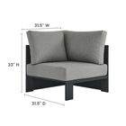 Modway Tahoe 5-Piece Outdoor Patio Powder-Coated Aluminum Sectional Sofa Set