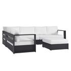 Modway Tahoe 5-Piece Outdoor Patio Powder-Coated Aluminum Sectional Sofa Set  