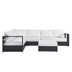 Modway Tahoe 5-Piece Outdoor Patio Powder-Coated Aluminum Sectional Sofa Set