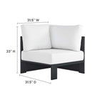 Modway Tahoe 5-Piece Outdoor Patio Powder-Coated Aluminum Sectional Sofa Set