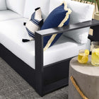 Modway Tahoe 5-Piece Outdoor Patio Powder-Coated Aluminum Sectional Sofa Set