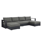 Modway Tahoe 4-Piece Outdoor Patio Powder-Coated Aluminum Sectional Sofa Set  