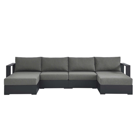 Modway Tahoe 4-Piece Outdoor Patio Powder-Coated Aluminum Sectional Sofa Set  
