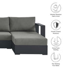 Modway Tahoe 4-Piece Outdoor Patio Powder-Coated Aluminum Sectional Sofa Set