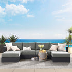 Modway Tahoe 4-Piece Outdoor Patio Powder-Coated Aluminum Sectional Sofa Set