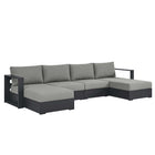 Modway Tahoe 4-Piece Outdoor Patio Powder-Coated Aluminum Sectional Sofa Set  