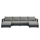 Modway Tahoe 4-Piece Outdoor Patio Powder-Coated Aluminum Sectional Sofa Set