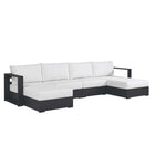 Modway Tahoe 4-Piece Outdoor Patio Powder-Coated Aluminum Sectional Sofa Set  
