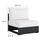 Modway Tahoe 4-Piece Outdoor Patio Powder-Coated Aluminum Sectional Sofa Set