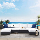 Modway Tahoe 4-Piece Outdoor Patio Powder-Coated Aluminum Sectional Sofa Set