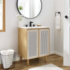 Modway Calla 24" Perforated Metal Bathroom Vanity