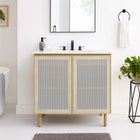 Modway Calla 36" Perforated Metal Bathroom Vanity