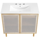 Modway Calla 36" Perforated Metal Bathroom Vanity