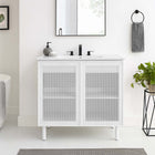 Modway Calla 36" Perforated Metal Bathroom Vanity