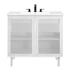 Modway Calla 36" Perforated Metal Bathroom Vanity