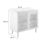 Modway Calla 36" Perforated Metal Bathroom Vanity