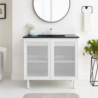 Modway Calla 36" Perforated Metal Bathroom Vanity