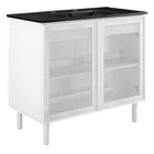 Modway Calla 36" Perforated Metal Bathroom Vanity  