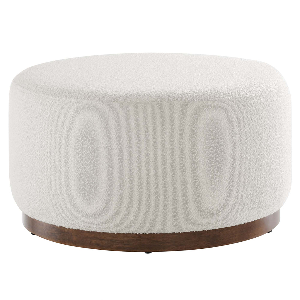 Modway Tilden Large 29" Round Boucle Upholstered Ottoman  