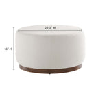 Modway Tilden Large 29" Round Boucle Upholstered Ottoman