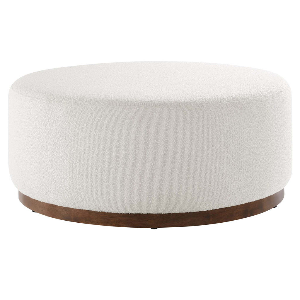Modway Tilden Large 38" Round Boucle Upholstered Upholstered Ottoman  