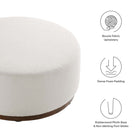 Modway Tilden Large 38" Round Boucle Upholstered Ottoman