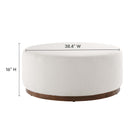 Modway Tilden Large 38" Round Boucle Upholstered Ottoman
