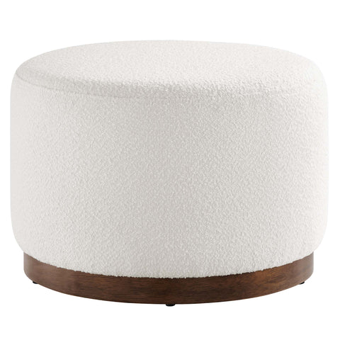 Modway Tilden Large 23" Round Boucle Upholstered Upholstered Ottoman  