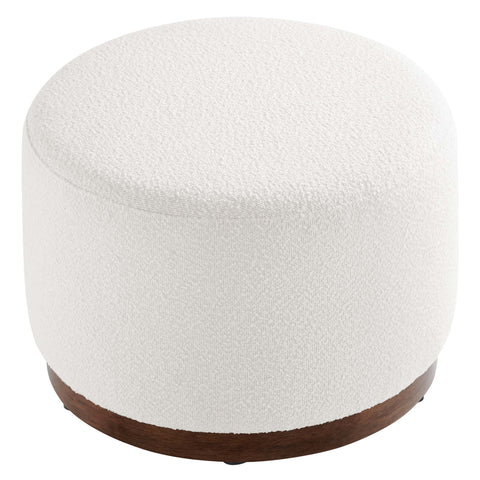 Modway Tilden Large 23" Round Boucle Upholstered Upholstered Ottoman  